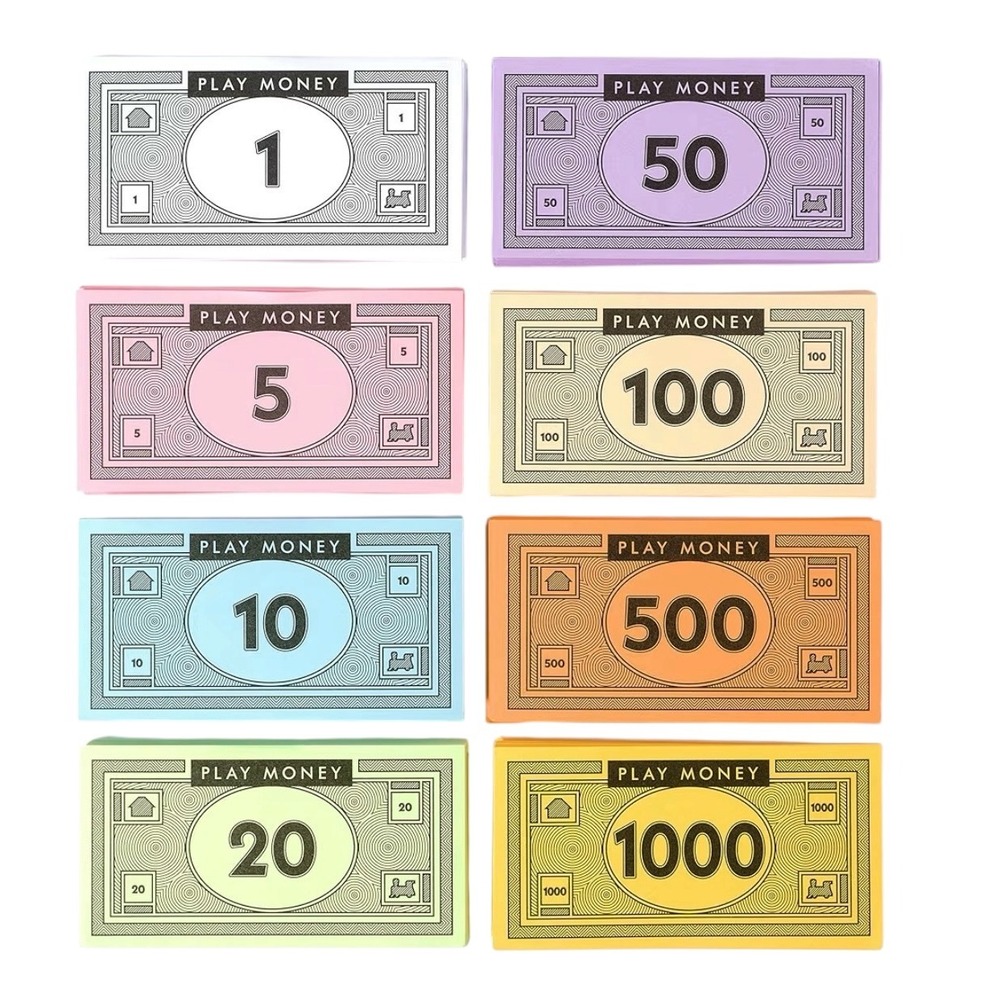 Apostrophe Games Opoly Play Money 520 Bills 8 Denominations Replacement Set NEW